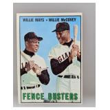 1967 Topps #423 Fence Busters Mays/McCovey HOF S/E