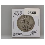 1938 90% Silv Walker Half $1 Dollar
