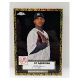 2021 Topps Ch Plat Sabathia Gold Ref 3/10 Surface