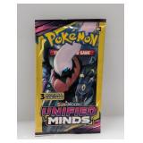 Pokemon 2019 3 Card Unified Minds Booster Pack