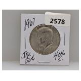 1967 40% Silv JFK Half $1 Dollar