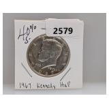 1967 40% Silv JFK Half $1 Dollar