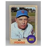1968 Topps Baseball Gil Hodges HOF 27 Corners