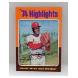 1975 Topps Baseball Bob Gibson HOF Cardinals Edges