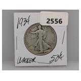 1934 90% Silv Walker Half $1 Dollar