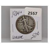 1934-S 90% Silv Walker Half $1 Dollar