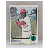 1973 Topps Baseball Lou Brock HOF Cardinals Edges