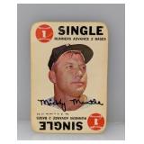 1968 Topps Game Mickey Mantle Single HOF Damage