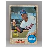 1968 Topps Baseball Rod Carew HOF Corners/Indent