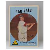 1959 Topps Lee Tateï¿½ #544ï¿½ Corners/Edges/Stains