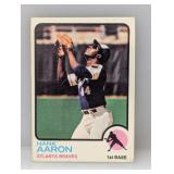 1973 Topps #100 Hank Aaron HOF Braves Crease/C/E