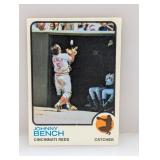 1973 Topps #380 Johnny Bench HOF Reds Indent/E