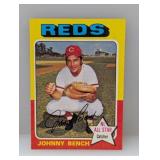 1975 Topps Baseball  Johnny Bench HOF Reds Edges