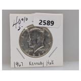 1967 40% Silv JFK Half $1 Dollar