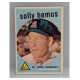 1959 Topps Hi # Solly Hemus Cardinals Crease/C/E