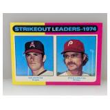 1975 Topps #312 Ryan/Carlton Strikeout LDR HOF S