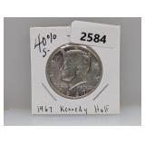 1967 40% Silv JFK Half $1 Dollar