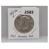 1967 40% Silv JFK Half $1 Dollar