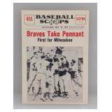 1960 Scoops #451 Braves Take Pennant C/Edge