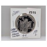 2001 1oz .999 Silv Nation Stands United Round