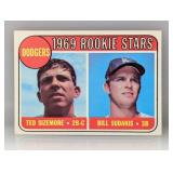 1969 Topps Baseball Dodgers Rookie Stars 552 Stain