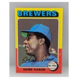 1975 Topps #660 Hank Aaron HOF Braves C/Edgs