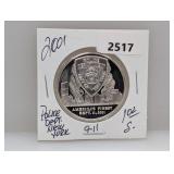 2001 1oz .999 Silv NY Police Dept Round