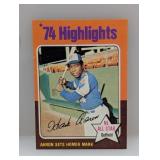 1975 Topps Baseball #1 Hank Aaron HOF Braves Edges