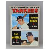 1970 Topps #189 Thurman Munson RC Yankees C/E