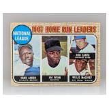 1968 Topps #5 N.L. Home Run Ldrs Aaron HOF C/Mk