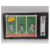 1959 Topps Baseball Thrill Mays Catch History CGC3