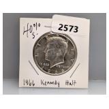 1966 40% Silv JFK Half $1 Dollar