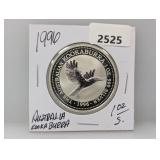 1996 1oz .999 Silv Australia Kookaburra $1