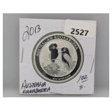 2013 1oz .999 Silv Australia Kookaburra $1