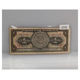 1970 Mexico One Peso Aztec Note