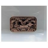 1oz .999 Copper Silv Certificate Bar