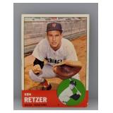 1963 Topps #471 Ken Retzer Senators S/C/E