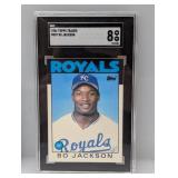 1986 Topps Traded #50T Bo Jackson (RC) SGC 8