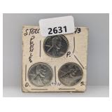 1943 Steel War Cent Mint Mark Collection