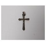 .835 Silv Marcasite Cross Pendant