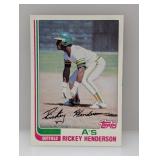 1982 Topps Rickey Henderson #610 Surface