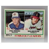 1978 Topps Baseball Nolan Ryan/Phil Niekro HOF 206