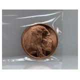 1oz .999 Copper Buffalo Round