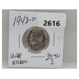 1943-D 35% Silv War Nickel
