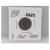 1881 Three Cent Piece