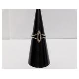 .925 Sterl Marquise Shape Ring Sz 5