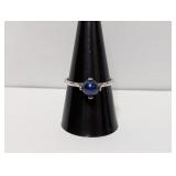 .925 Sterl Dark Pearl Ring Sz 9
