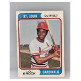 1974 Topps #60 Lou Brock HOF Stain
