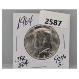 1964 90% Silv JFK Half $1 Dollar
