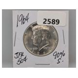 1964 90% Silv JFK Half $1 Dollar